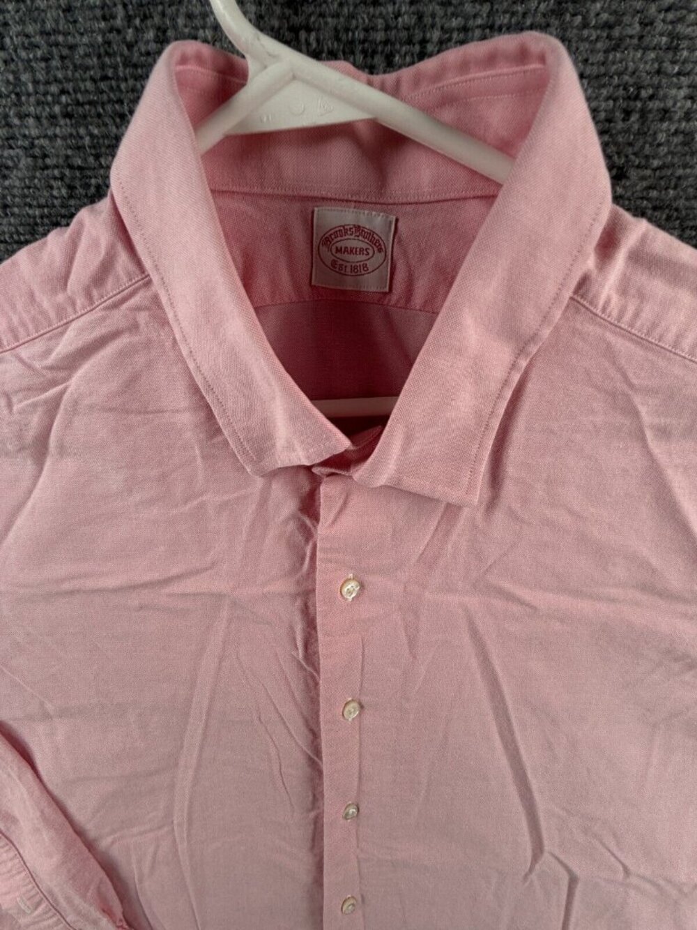 Brooks Brothers Makers Oxford Cloth Button Up Shirt Long Sleeve Men 17.75 Neck